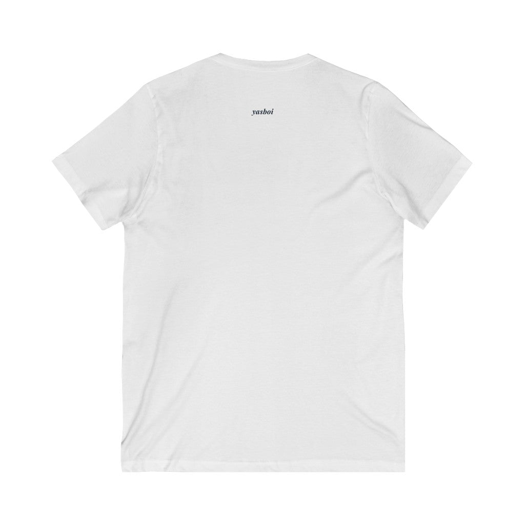 Be Gay. – Unisex Jersey Short Sleeve V-Neck Tee