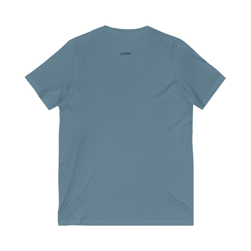 Be Gay. – Unisex Jersey Short Sleeve V-Neck Tee