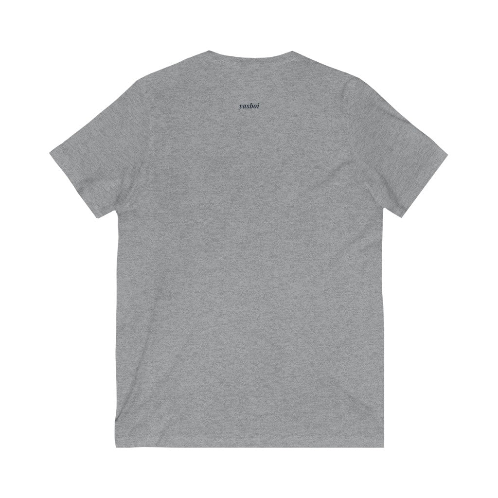 Be Gay. – Unisex Jersey Short Sleeve V-Neck Tee