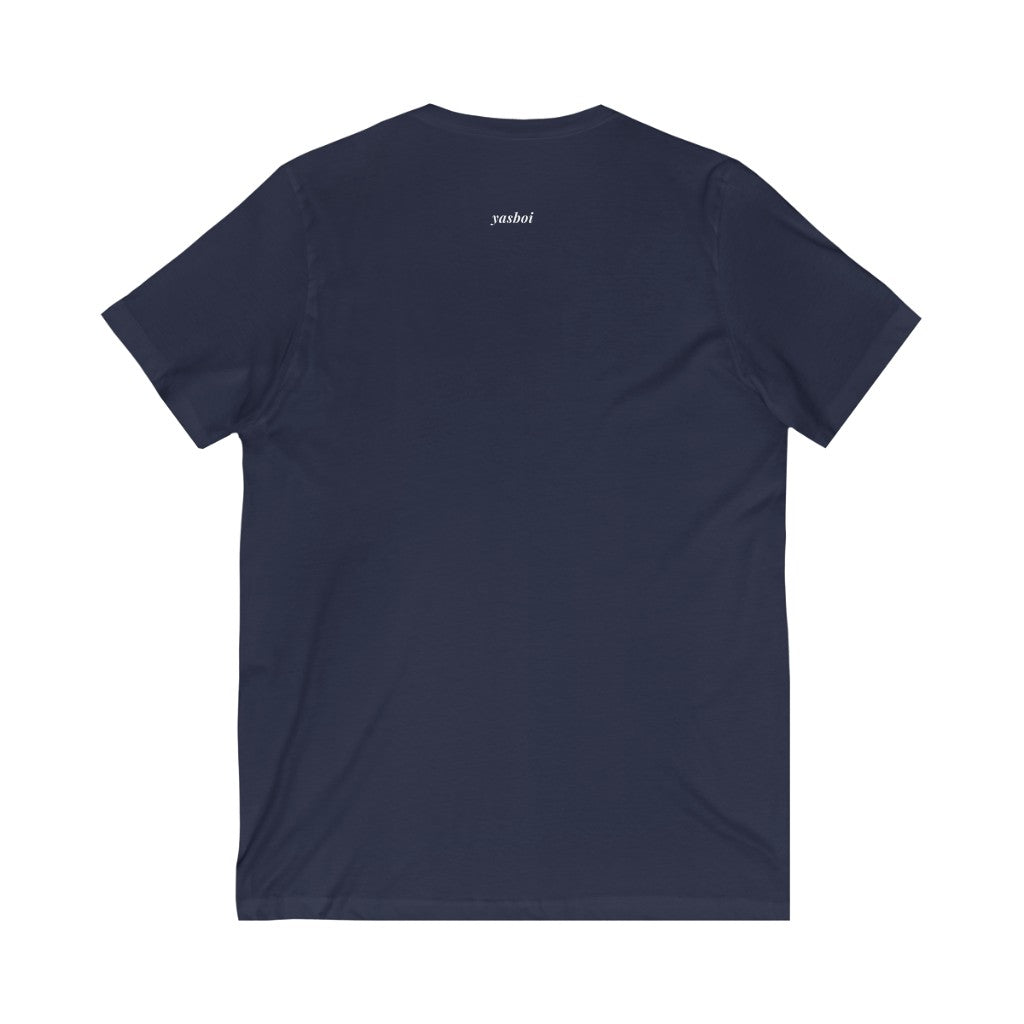 Be Gay. – Unisex Jersey Short Sleeve V-Neck Tee