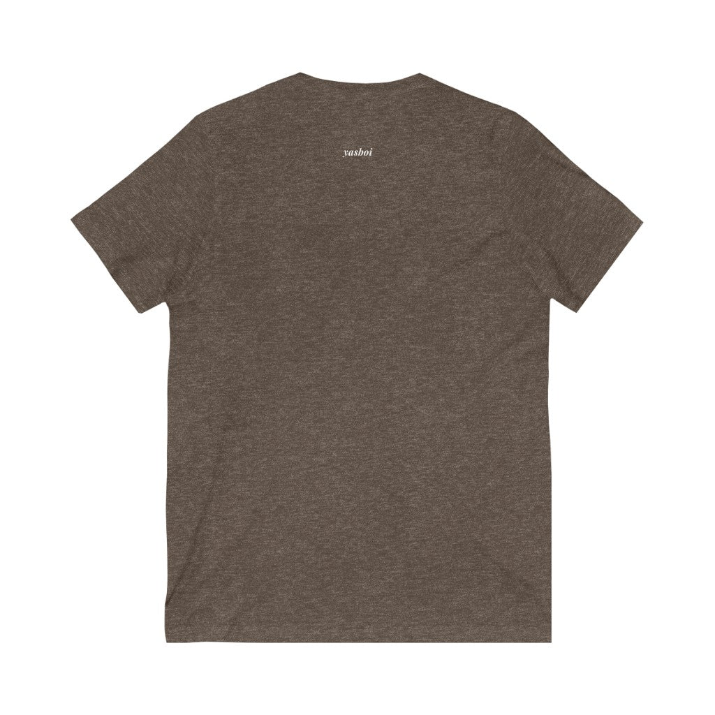 Be Gay. – Unisex Jersey Short Sleeve V-Neck Tee