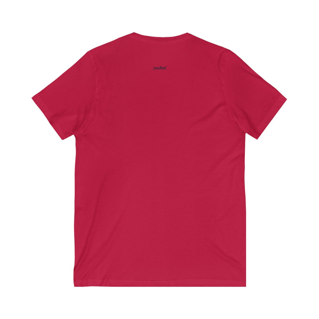 Be Gay. – Unisex Jersey Short Sleeve V-Neck Tee