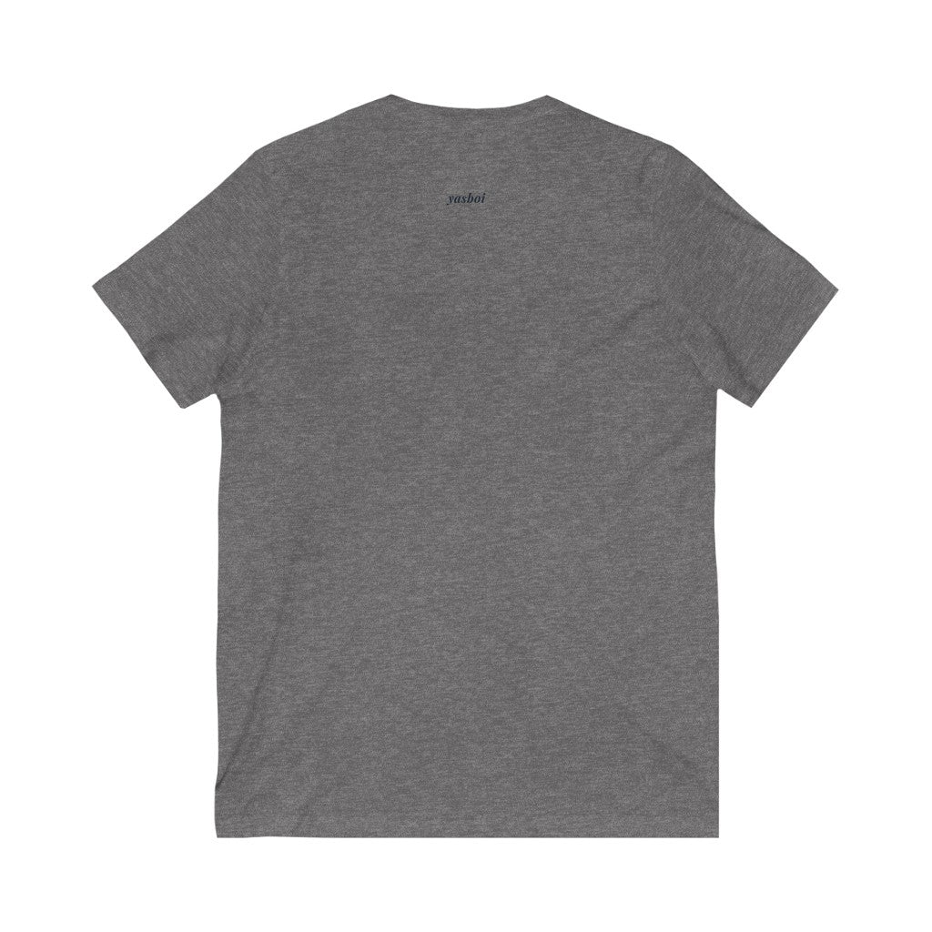 Be Gay. – Unisex Jersey Short Sleeve V-Neck Tee