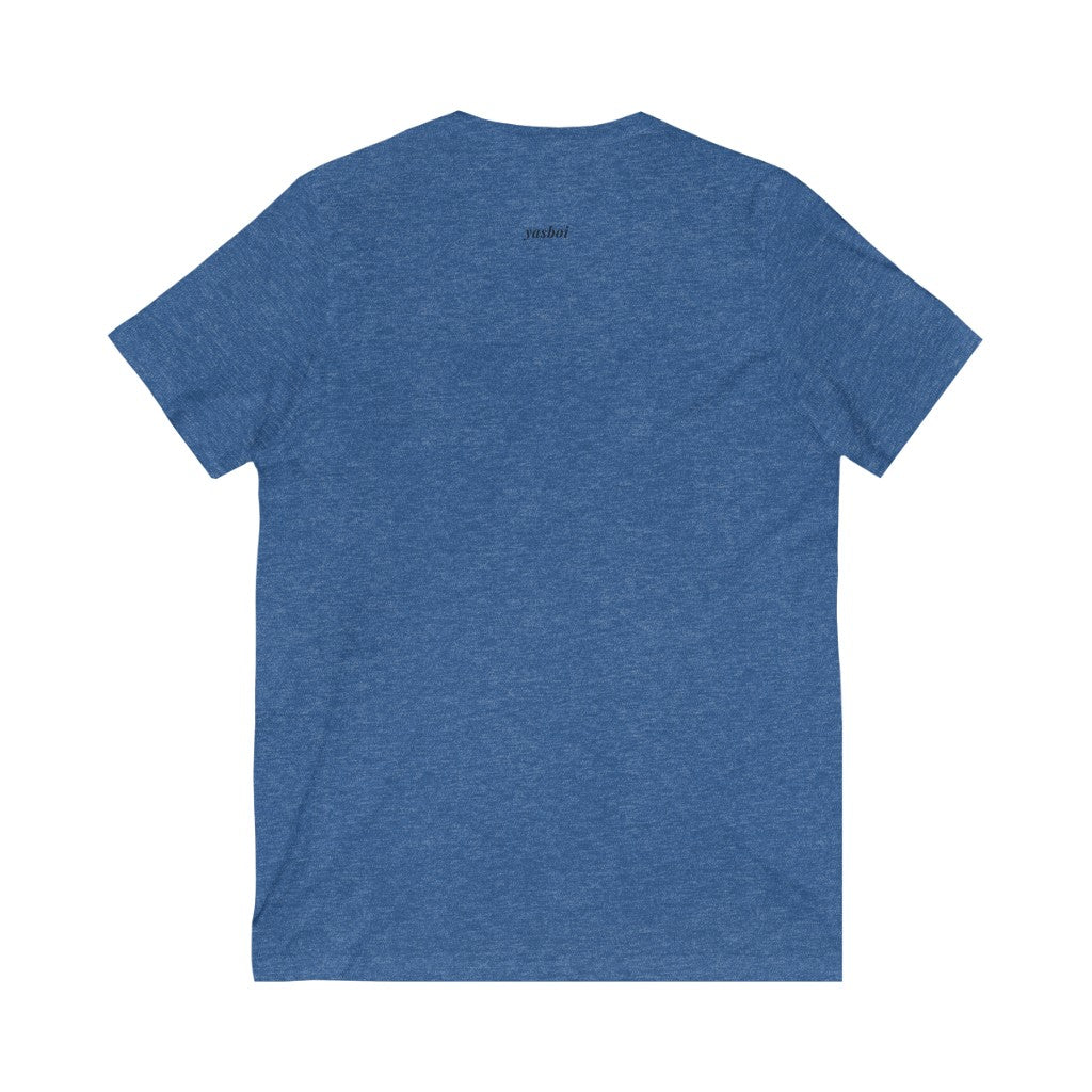 Be Gay. – Unisex Jersey Short Sleeve V-Neck Tee